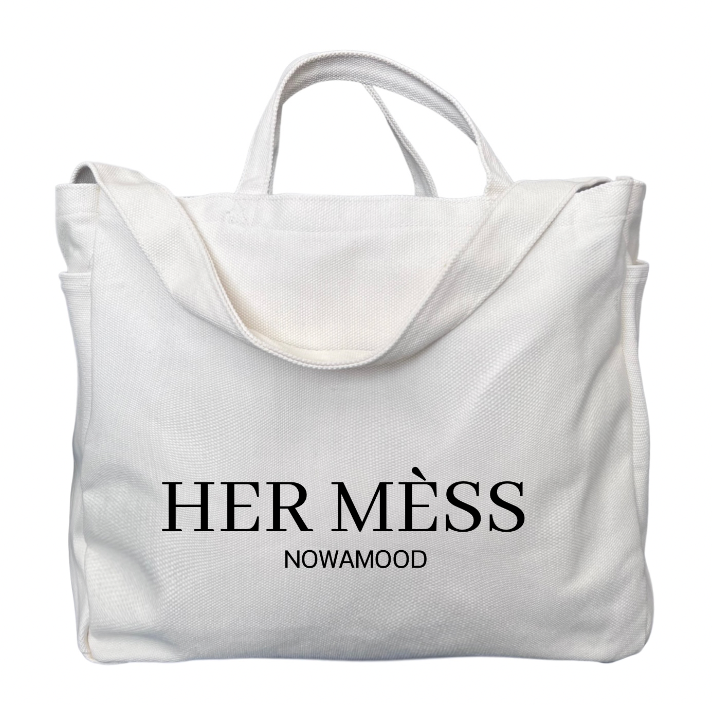Her Mèss Tote Bag Large XL Canvas Shopper Bestseller Nowamood Schweiz