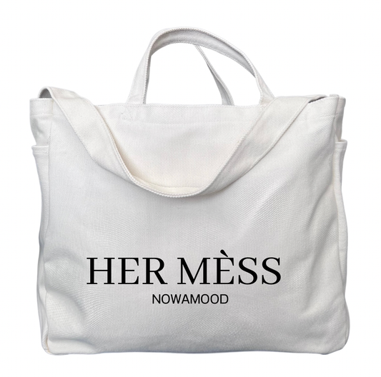 Her Mèss Tote Bag Large XL Canvas Shopper Bestseller Nowamood Schweiz